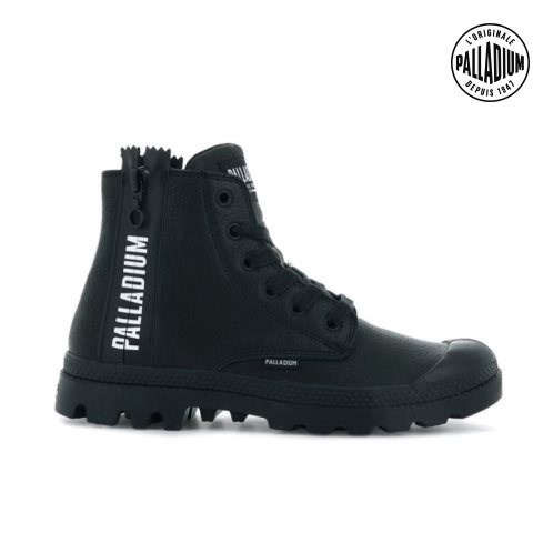 Dámské Boty Palladium Pampa Ubn Zips Leather Černé | CZ AJL-43V